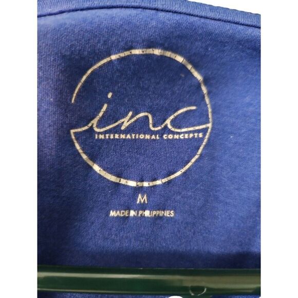 Inc International Concepts Inc Blue Ruffle Top Size M - Picture 3 of 3